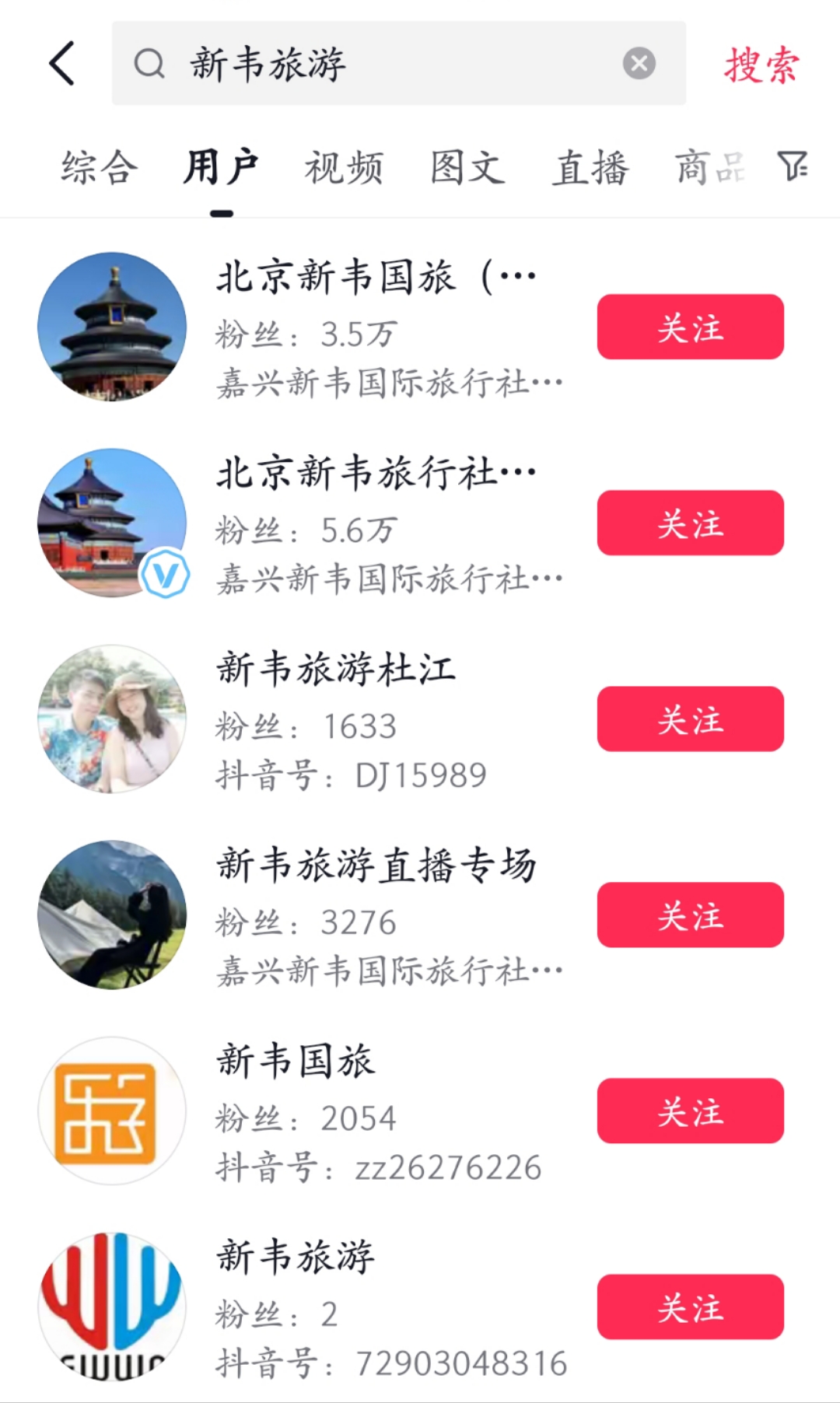 新韦旅游抖音